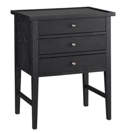 Modern Farmhouse Small Nightstand in Charcoal