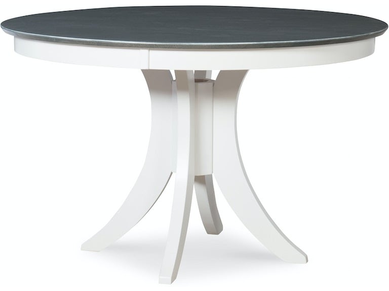 30″ H Siena Pedestal Table in Heather Gray & White 30" H Siena Pedestal Table in Heather Gray & White - Image 1