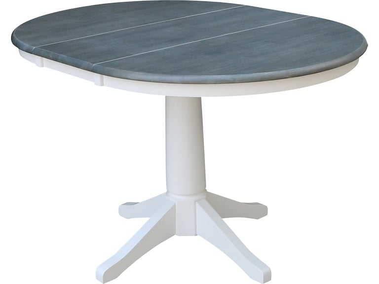 Dining Table Heather Gray/White