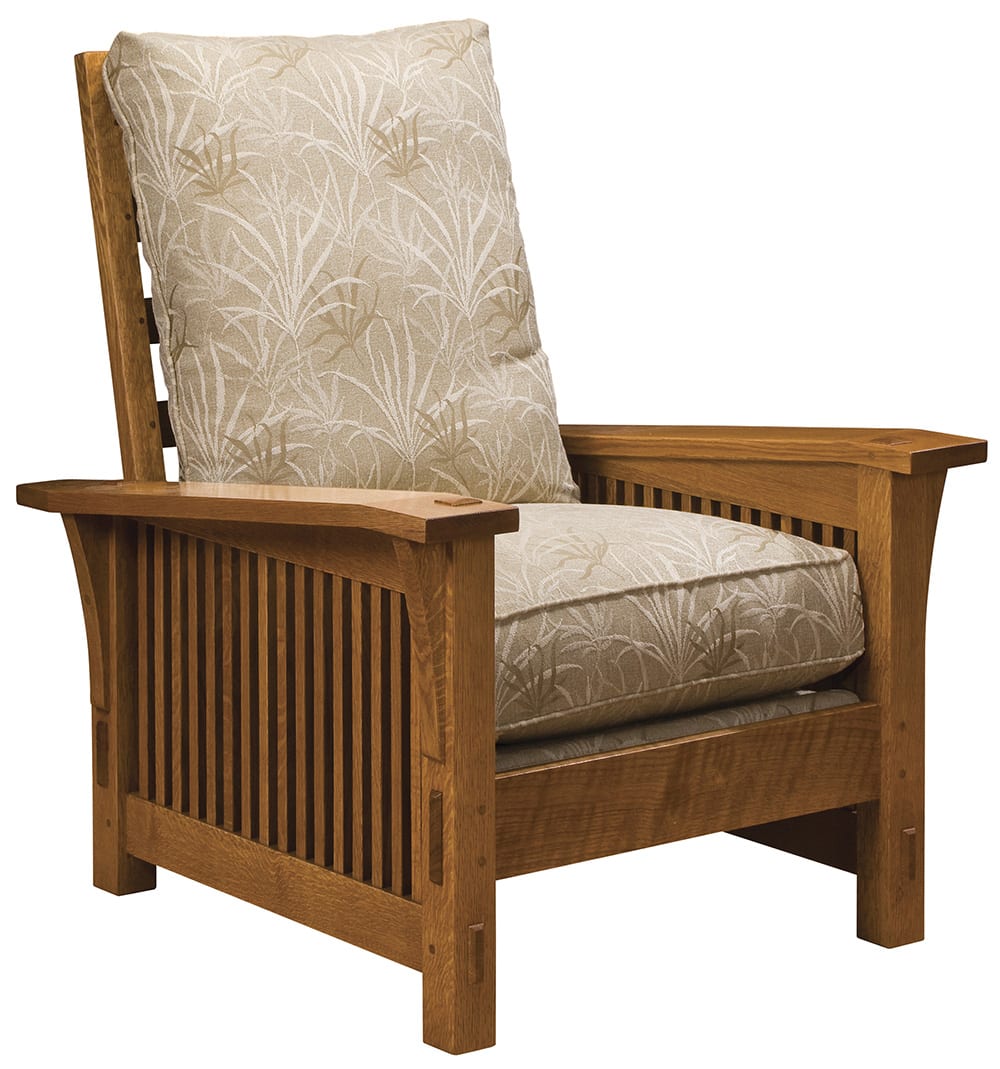 Spindle Morris Chair with Loose Cushion Cherry