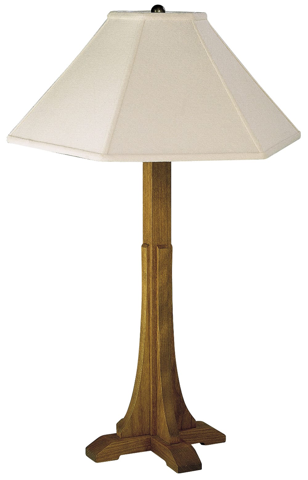 Cross Base Table Lamp with Linen Shade