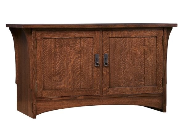 Mission 50″ TV Console Cherry Entertainment Stands Stickley Furniture