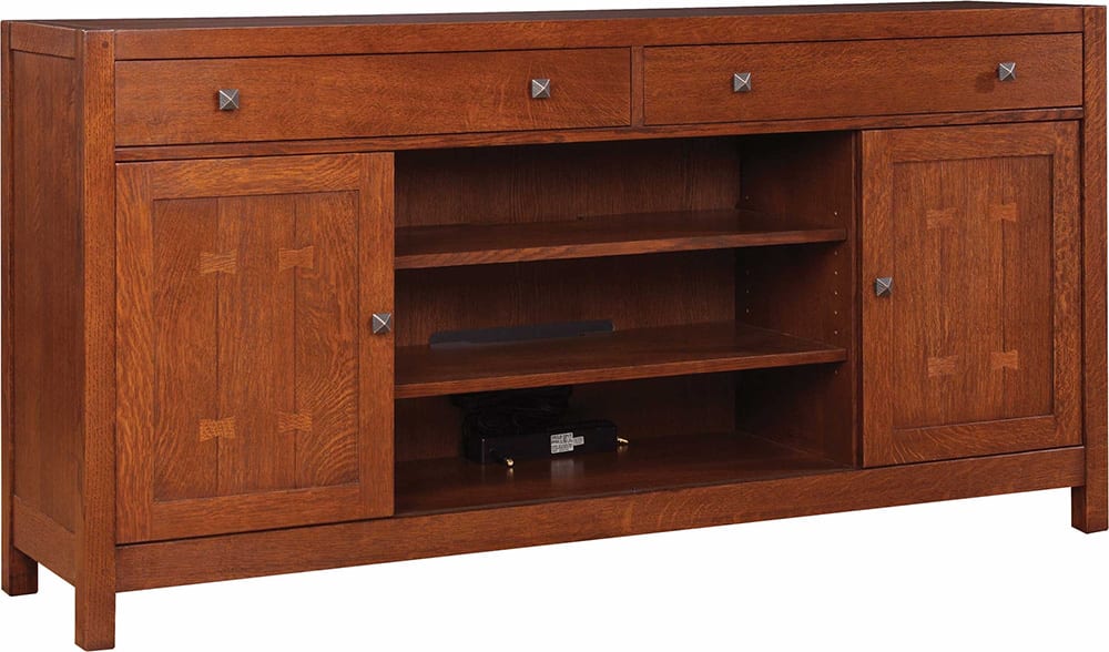 Mission 48″ TV Console Cherry Entertainment Stands Stickley Furniture 4 Mission 48″ TV Console Cherry Entertainment Stands Stickley Furniture 4