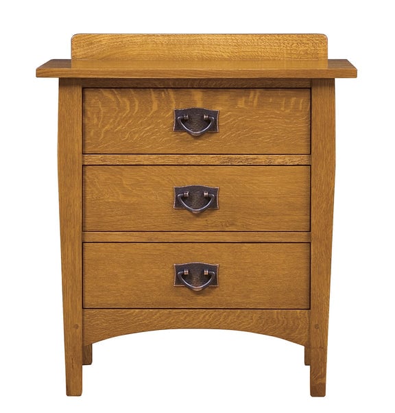 Harvey Ellis Three-drawer Nightstand