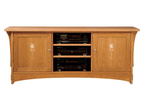 50″ Harvey Ellis TV Console Cherry Entertainment Stands Stickley Furniture