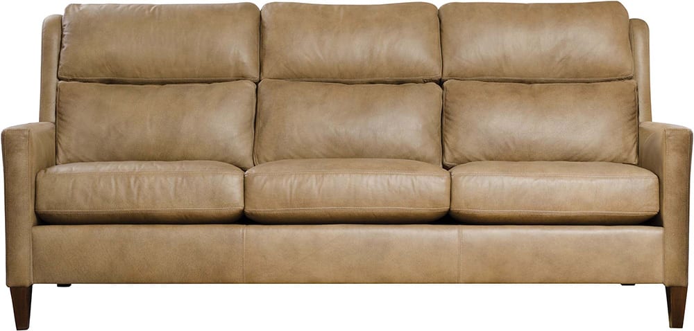 Woodlands Leather Narrow Track Arm Sofa