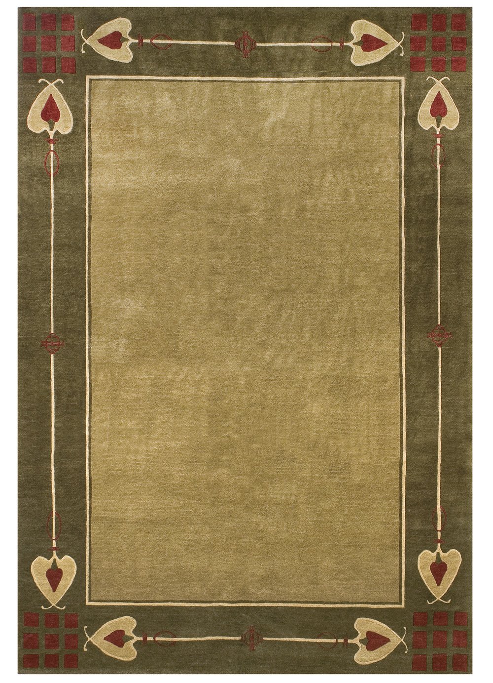 Highland Park – Green Rug 2'6" X 4"
