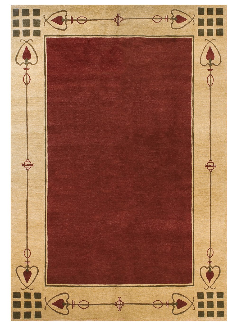 Highland Park – Red Rug 2'6" X 4"