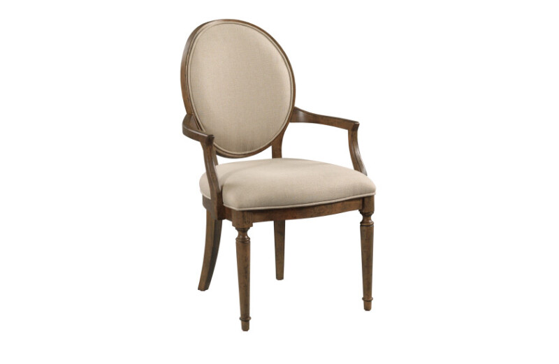 Ansley Cecil Oval Back Uph Arm Chair