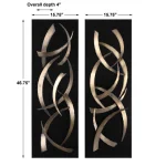 Brushstrokes Metal Wall Panels, S/2 - Image 6