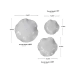 Abella Ceramic Indoor-outdoor Wall Decor, White, S/3 - Image 11