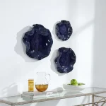 Abella Ceramic Indoor-outdoor Wall Decor, Cobalt, S/3 - Image 8