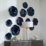 Abella Ceramic Indoor-outdoor Wall Decor, Cobalt, S/3 - Image 9