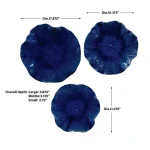 Abella Ceramic Indoor-outdoor Wall Decor, Cobalt, S/3 - Image 10