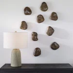 Pebbles Wood Wall Decor, Walnut, S/9 - Image 4