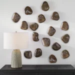 Pebbles Wood Wall Decor, Walnut, S/9 - Image 7