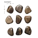 Pebbles Wood Wall Decor, Walnut, S/9 - Image 8