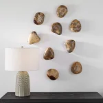 Pebbles Wood Wall Decor, Blonde, S/9 - Image 4