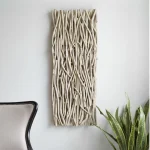 Gathered Teak Wood Wall Decor, Bleached - Image 10
