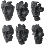 Self-portrait Wall Decor, Gray, S/6 - Image 5