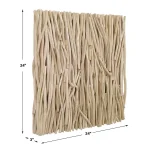 Gathered Teak Square Wood Wall Decor, Bleached - Image 8