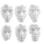 Self-portrait Wall Decor, White, S/6