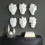 Self-portrait Wall Decor, White, S/6 - Image 4