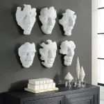 Self-portrait Wall Decor, White, S/6 - Image 5