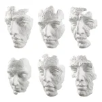 Self-portrait Wall Decor, White, S/6 - Image 6
