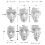 Self-portrait Wall Decor, White, S/6 - Image 8