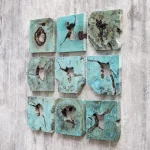 Bahati Wood Wall Decor, Blue, S/9 - Image 5