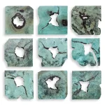 Bahati Wood Wall Decor, Blue, S/9 - Image 7