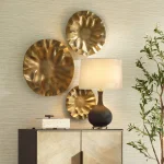 Peonia Indoor-outdoor Wall Decor, Gold, S/3 - Image 5