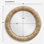 Twisted Seagrass Round Mirror - Image 8