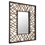 Teak Maze Rectangle Mirror - Image 4