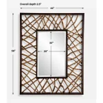 Teak Maze Rectangle Mirror - Image 6