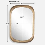 Malone Mirror, Brass - Image 8
