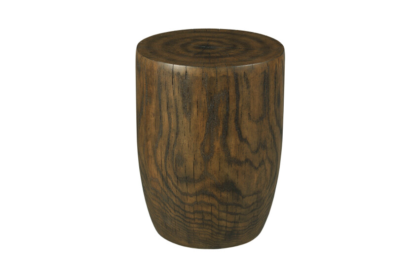 Hidden Treasures Oak Grain Drum End Table