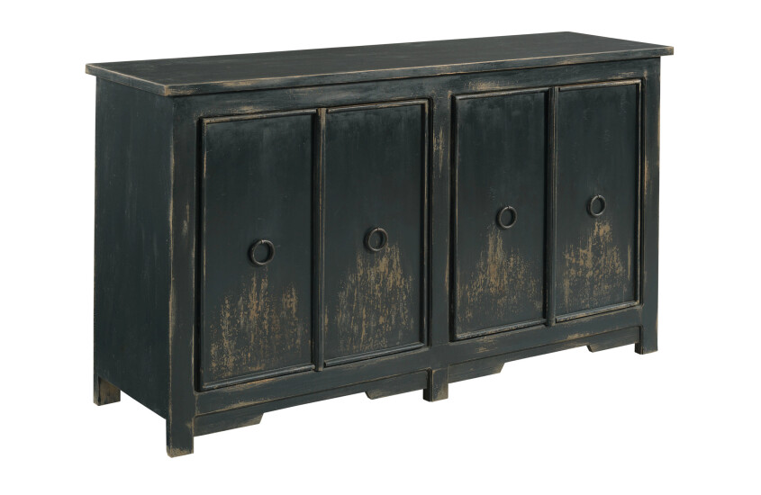 Hidden Treasures Charcoal Four Door Console