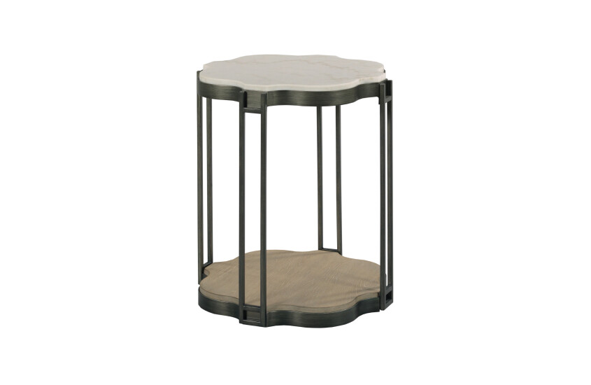 Hidden Treasures Quatrefoil Shaped End Table