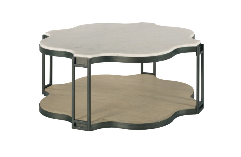 Hidden Treasures Quatrefoil Shaped Coffee Table