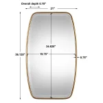 Canillo Mirror, Gold - Image 6