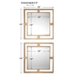 Allick Square Mirrors, S/2 - Image 6