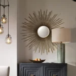 Golden Rays Round Mirror - Image 3