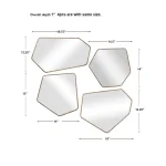 Linneah Mirrors, Gold, S/4 - Image 11