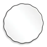 Aneta Round Mirror, Black