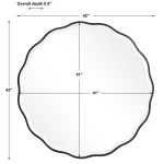 Aneta Round Mirror, Black - Image 7