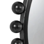 Cyra Round Mirror, Black - Image 7