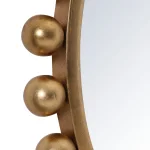 Cyra Round Mirror, Gold - Image 6