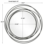 Whirlwind Round Mirror, Black - Image 8